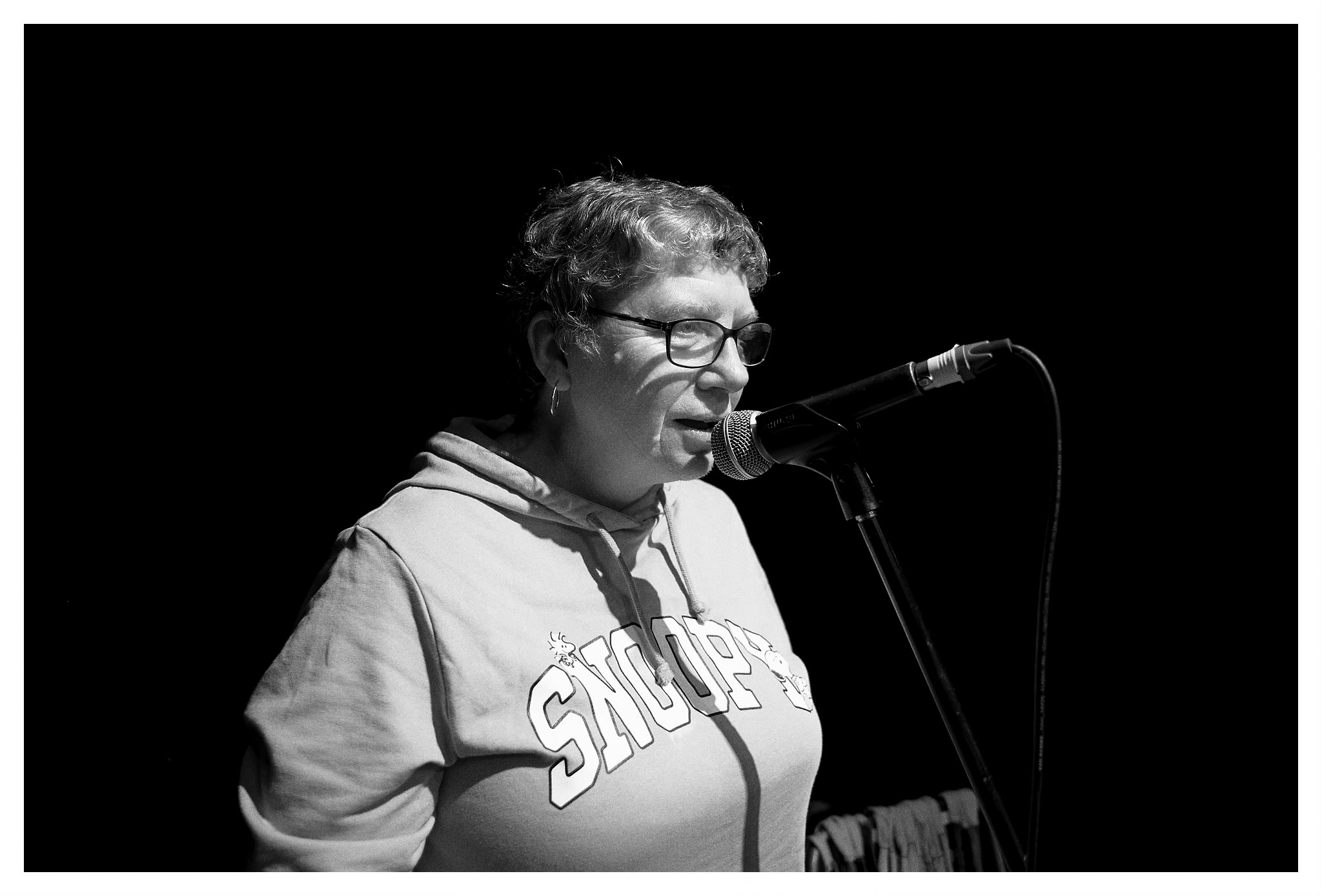 Black and white photo of Jackie